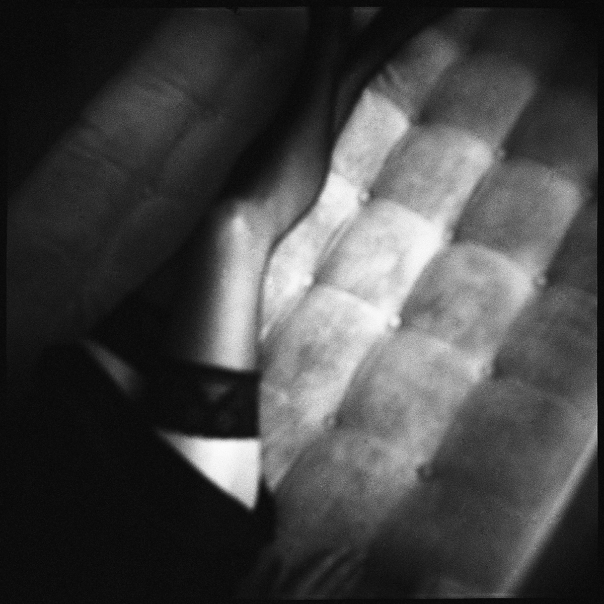 "leg in stockings black and white"