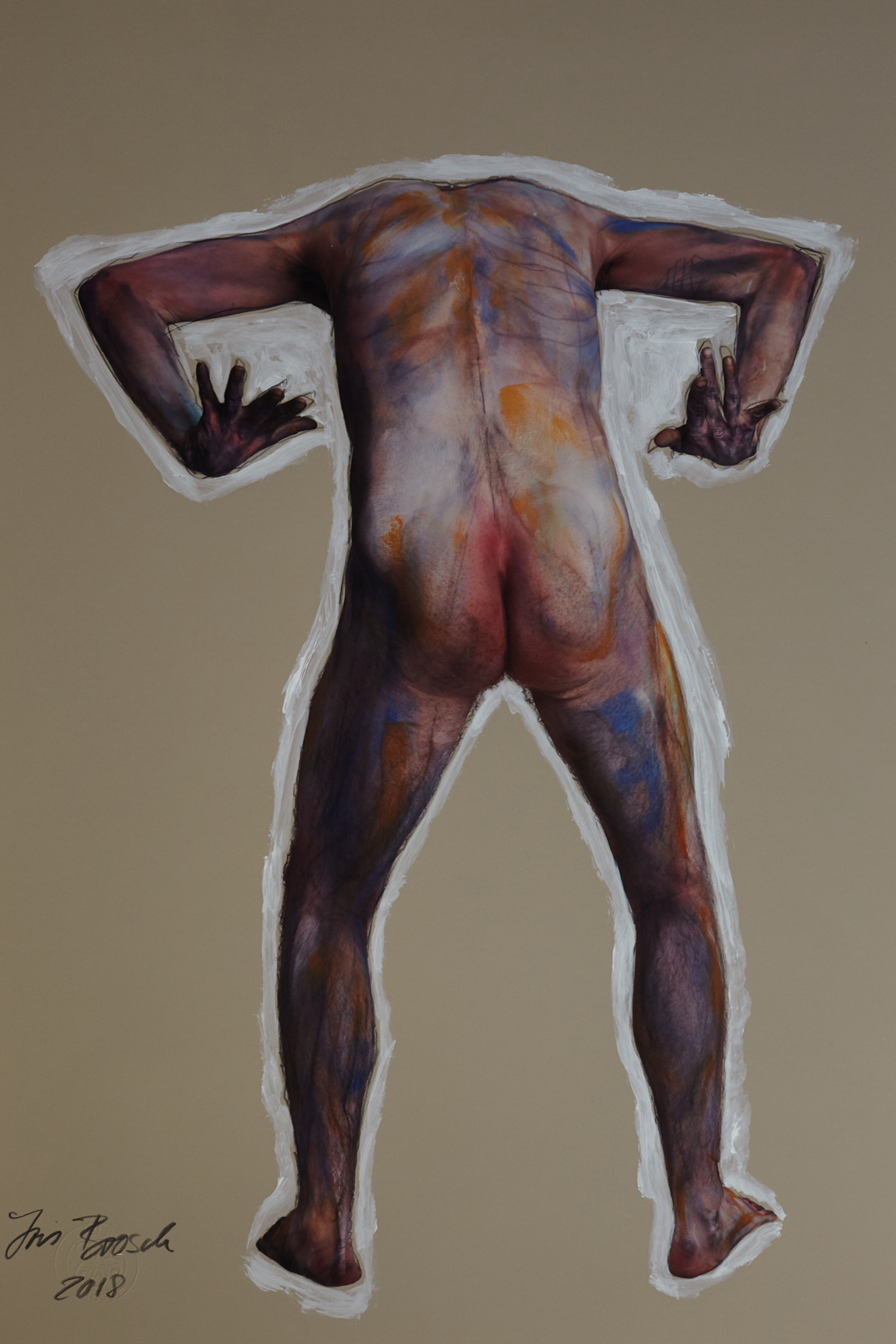 "man nude - Homage Egon Schiele"