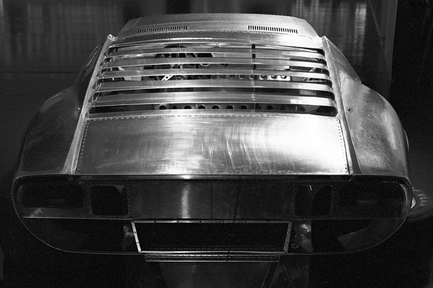 "Aluminum replica of the original bodywork of Jota Lamborghini Museo Nazionale dell'Automobile di Torino"