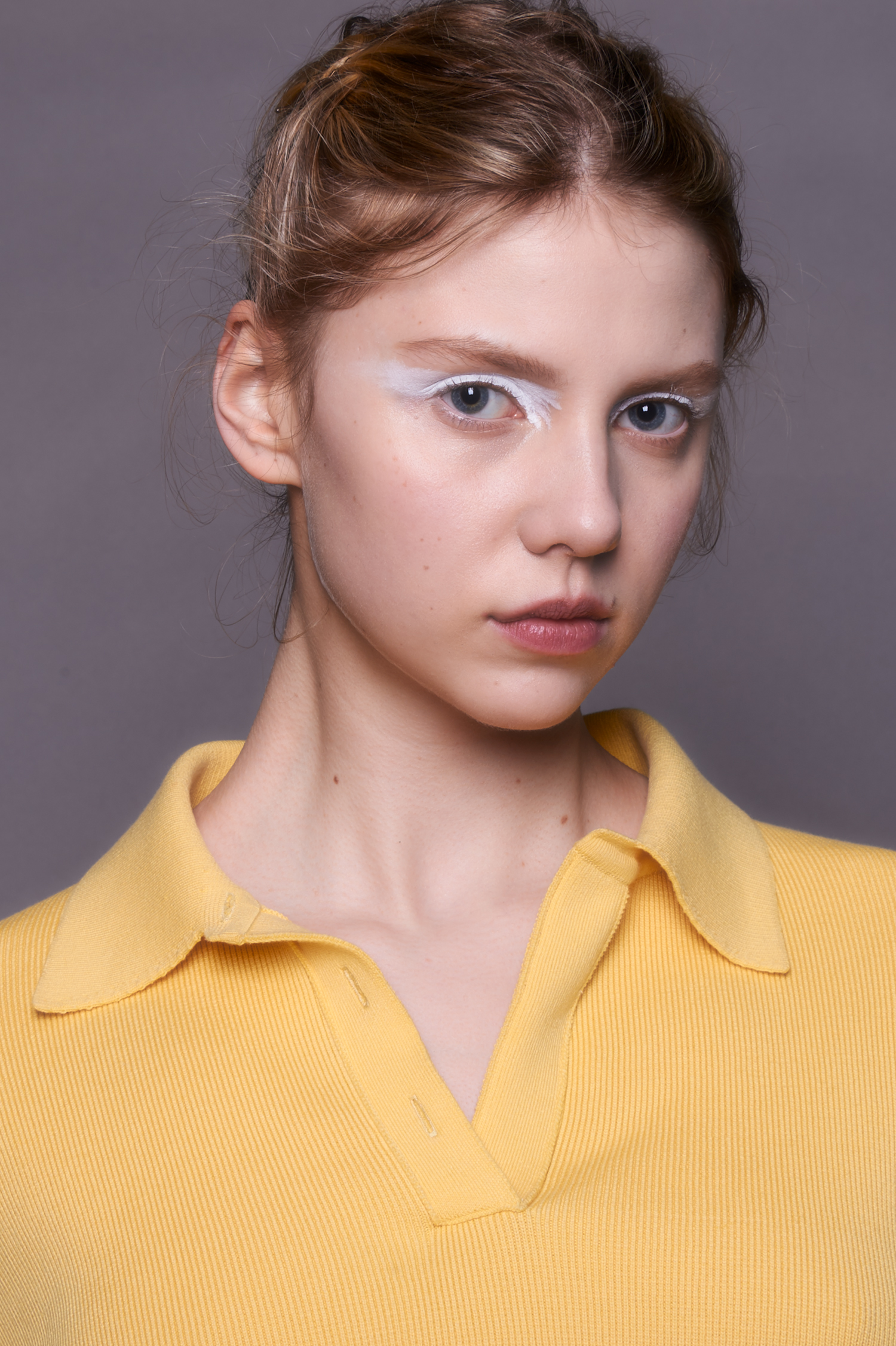 "Beauty story white make up on girl"