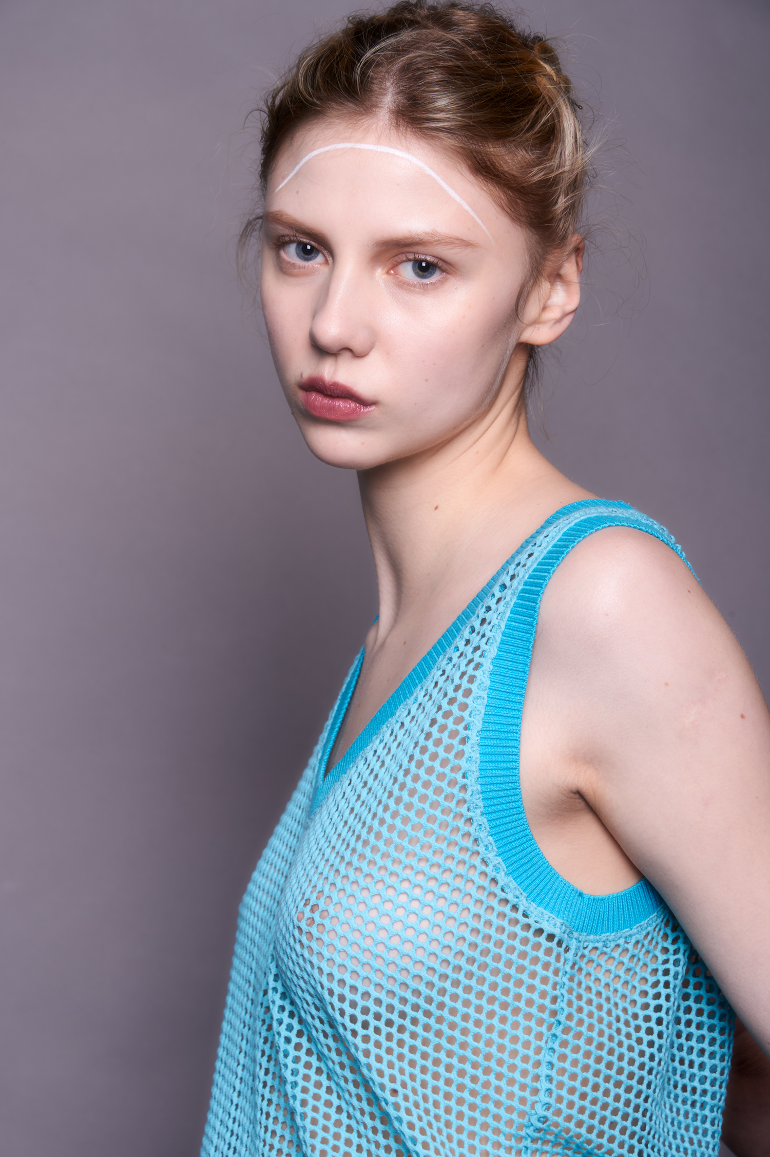 "Beauty story white make up on girl"