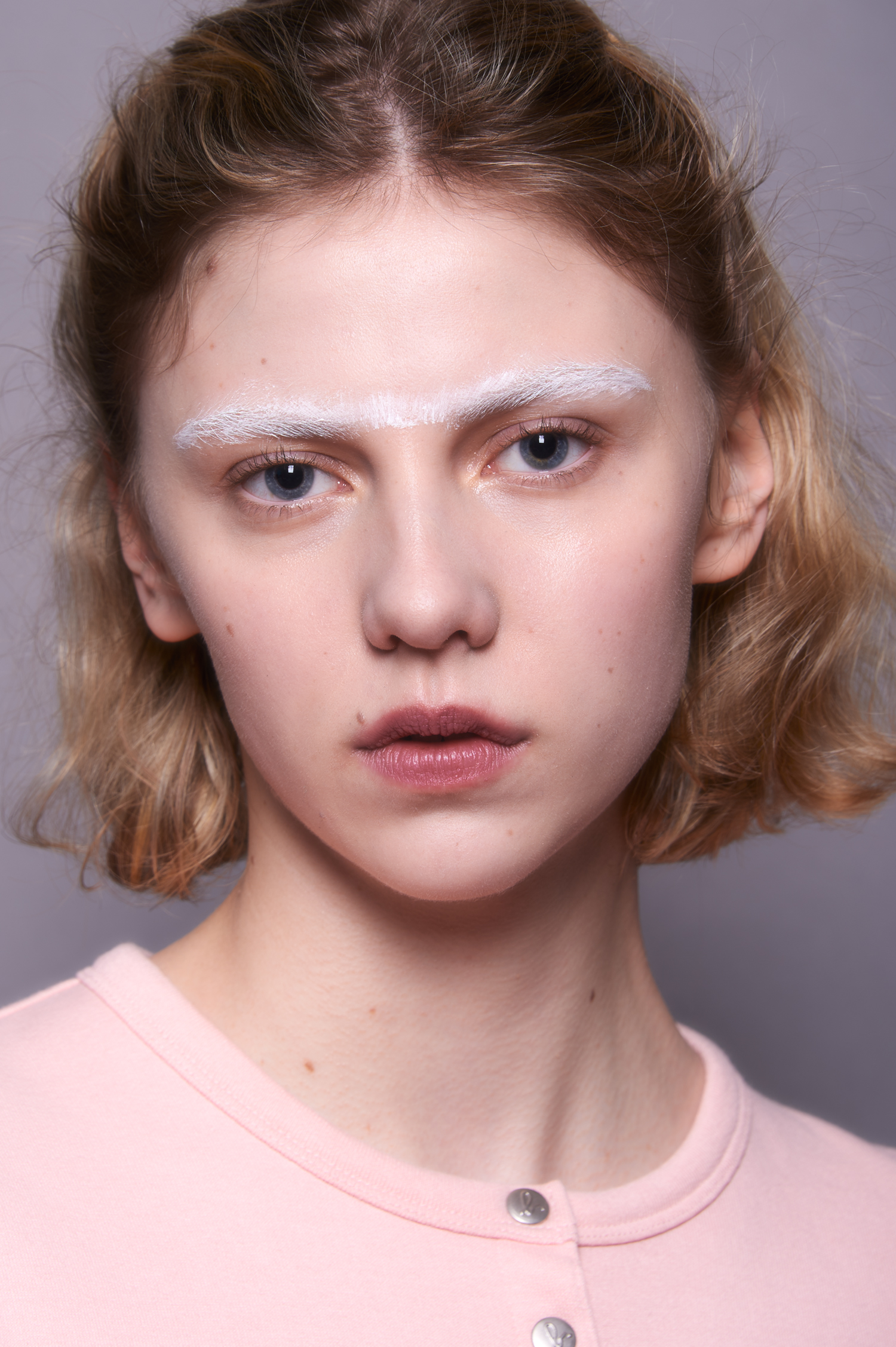 "Beauty story white make up on girl"