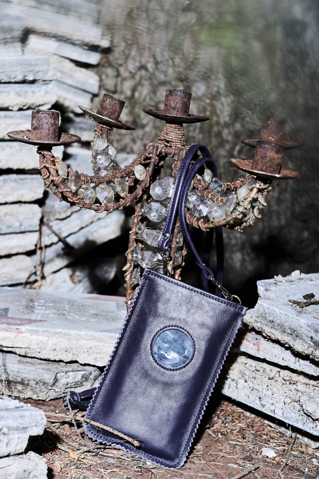 "Leather phone holder"